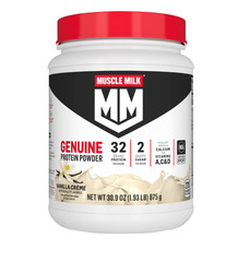 Muscle Milk Genuine Protein Powder, Vanilla, 32g Protein, 1.9lb, 30.9oz