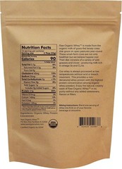 Raw Organic Whey Protein Powder, Grass Fed, Unflavored – 1 Ingredient, No Add…