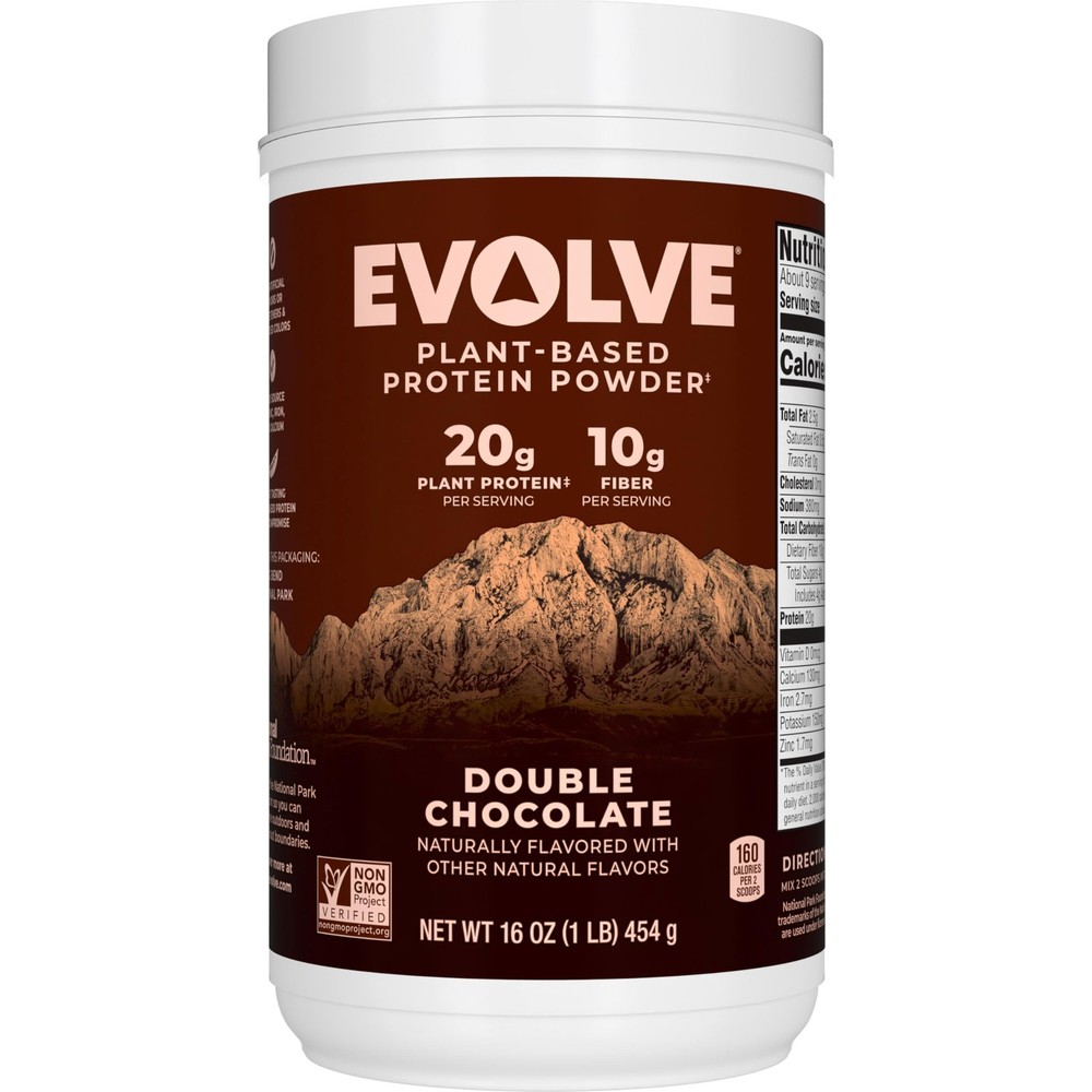 Evolve Protein Powder, Classic 1 Pound (Pack of 1), Double Chocolate