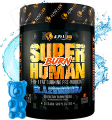 ALPHA LION SUPERHUMAN BURN 2-in-1 Fat Burning Pre-Workout Performance 21 Serving