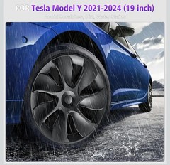 19 Inches Wheel Covers for Tesla Model Y 2024 2023 2022 2021, Hub Protection