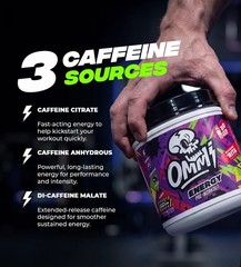 OMMI ENERGY – ALL IN ONE HIGH STIM PRE-WORKOUT 4 New Flavors to choose see below