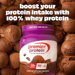 Premier Protein Powder, Chocolate Milkshake, 30g Protein, No Added Sugar, 100…
