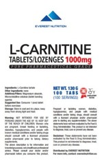 L-Carnitine Carnitine tablets 1000mg Fatburner Antioxidant Metabolism Immunity