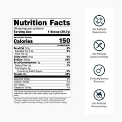 Transparent Labs 100% Pea Protein Powder – 28g Organic Plant Protein per Serving