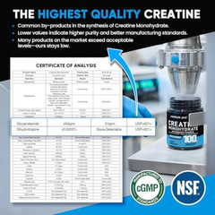 100% Pure Micronized Creatine Monohydrate Powder, Unflavored Creatine for Women