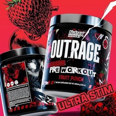Nutrex Outrage Ultra Stim Pre Workout Powder 30 Servings Various Flavors