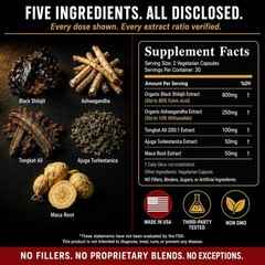 Highest Potency Black Shilajit for Men -80% Fulvic Acid – Natural Test Booster