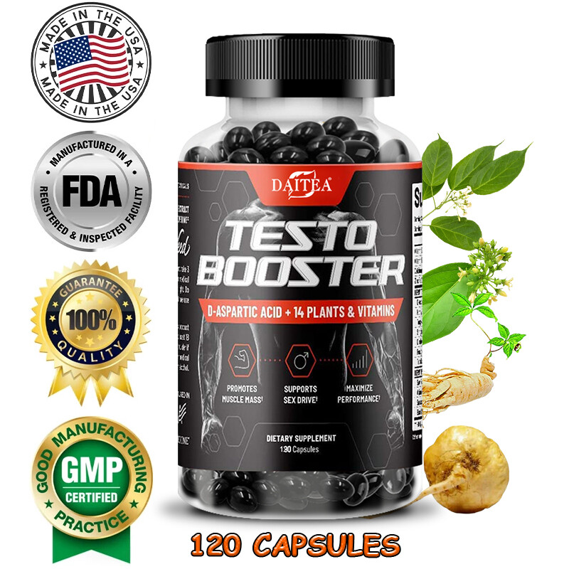 Testosterone Booster for Men,Male Enhancement Pills, Energy,Libido 30/60/120Caps