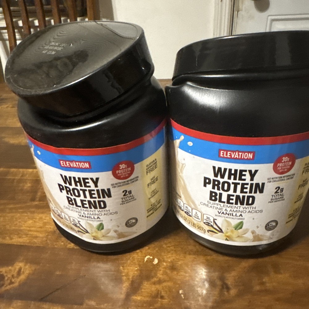 Elevation Vanilla Whey Protein Blend Dietary Supplement Powder, 32 oz (2 Pack)