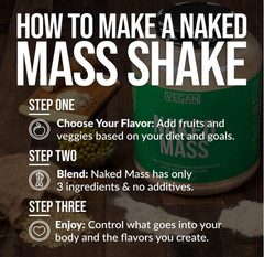 NAKED Vegan Mass Weight Gainer Protein Powder, 8 lb, 1,230 Calories