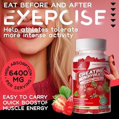 Creatine Monohydrate Gummies Complex for Men & Women -Advanced Formula W/L-Tauri