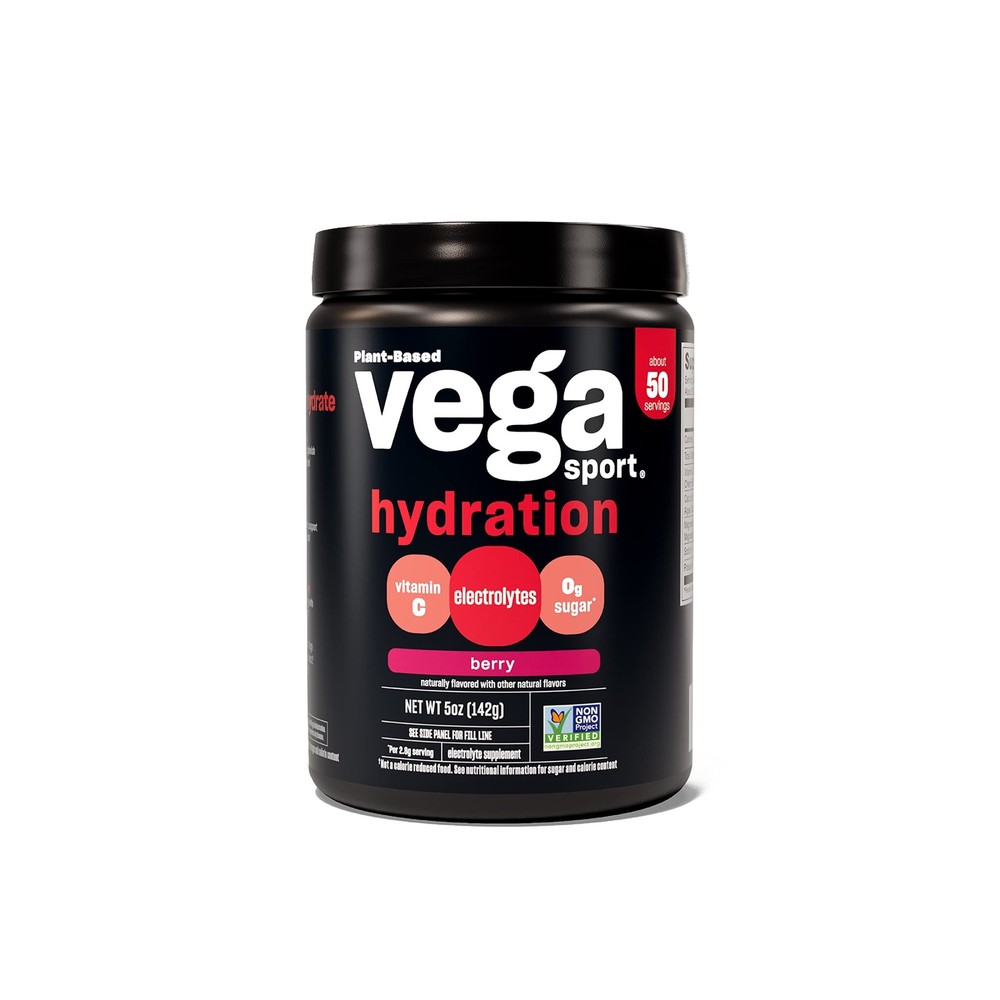 Vega Sport Hydration Electrolyte Powder, Berry – 5 Ounce (Pack of 1),