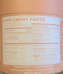 BEAM NATURAL BEAUTY Skin Hair & Nails 60 Capsules ( 30 Servings) BEST BY 02/26