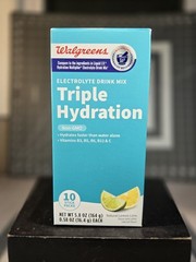 Walgreens Triple Hydration Electrolyte Drink Mix Lemon/lime 10 Packs 5.8 oz