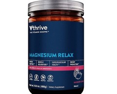 (2)Vthrive MAGNESIUM RELAX Powder 1.1 lb X 2 (200 Ser) Rasp Lemon BEST BY 05/26