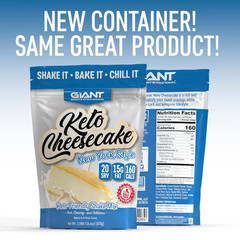 Giant Sports Keto Cheesecake Shake Mix – Delicious Low Carb, Ketogenic Diet Glut