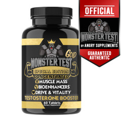 Angry Supplements Monster Test GOLD Test Booster Natural Energy Muscle 60ct