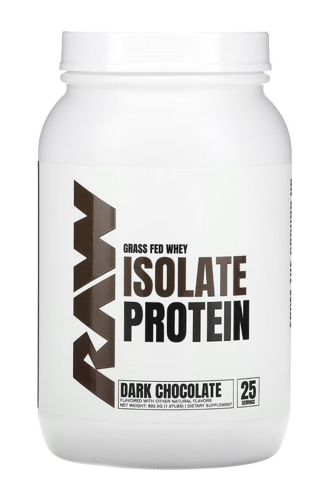 RAW Grass Fed Whey Protein Isolate Dark Chocolate KETO No artificial Sweeteners