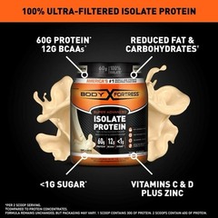 Body Fortress Isolate Protein Powder Vanilla Crème 1.5 lb Gluten-Free