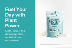 Organic Pea Protein Powder-Vegan, Vanilla, 20g Protein-Only 5 Simple Ingredients