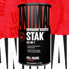 UNIVERSAL NUTRITION ANIMAL STAK Hormone Booster Power Stamina All-In-1 21 Packs