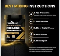 ForestLeaf Micronized Creatine Monohydrate Powder 100 Servings EXP 12/28 NEW