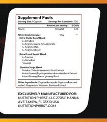 Nitric Oxide & Circulation Booster | L-Arginine, L-Citrulline | Extra Strength