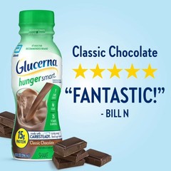 Glucerna Hunger Smart Diabetic Protein Shake Classic Chocolate 10oz 6ct