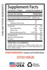 Protein Oil – Coconut Oil 3000 – Unrefined – Body Detox – 2B 120Ct