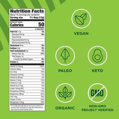 3/27 Manitoba Harvest Organic Hemp & Supergreens Powder, 7.5 oz, Green Superfood