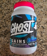 Ghost Clear Gains Mass Gainer Protein Powder 20 Servings Blue Raspberry
