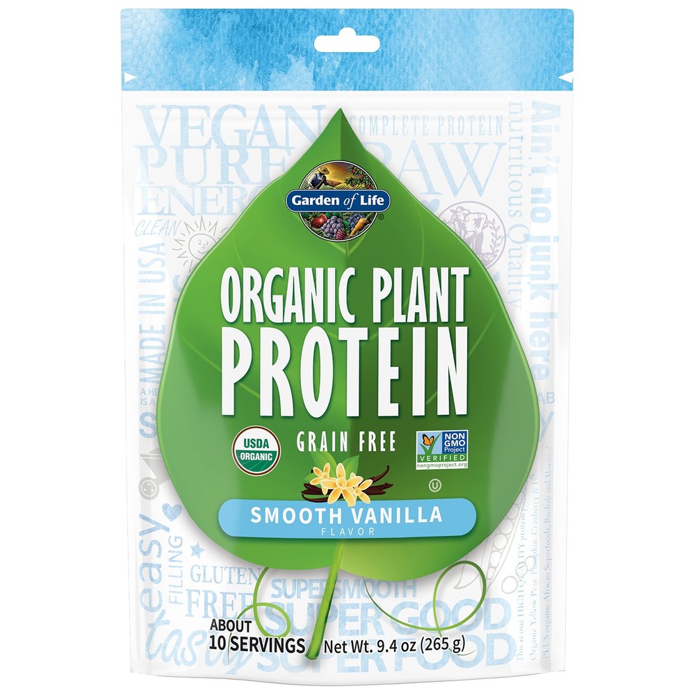 Garden Of Life Organic Plant Protein Vanilla Flavor Protein Powder Probiotics