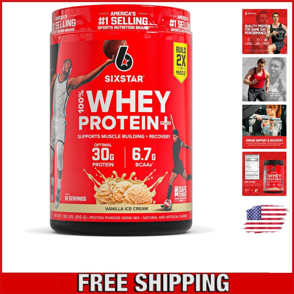 SIXSTAR Whey Isolate Protein Powder – 18 Servings of Vanilla Cream Delight