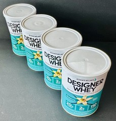 4x Designer Whey, Natural 100% Whey Protein Powder, French Vanilla, BB: 12/2026+