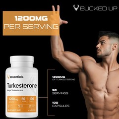 Bucked Up Turkesterone 1200mg Ajuga Turkestanica Extract 100 Capsules 50 serving