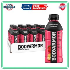 BODYARMOR Sports Drink Strawberry Banana 16 Fl Oz Bottles 12 Pack Hydration