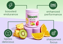 Bloom HIGH ENERGY PRE-WORKOUT 7 oz Size (30 Ser) Sour Peach Rings BEST BY 8/26