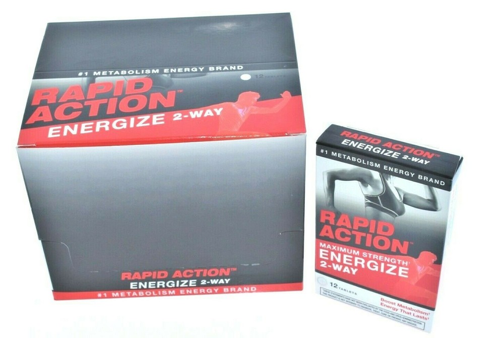 Rapid Action Energize 2 Way 12 Packets of 12 Tablets each – TOTAL 144