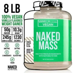 Naked Mass – Vanilla Vegan Weight Gainer – 8Lb