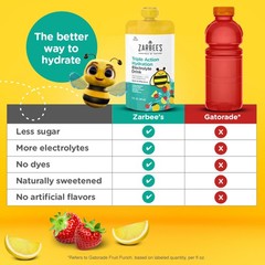 Zarbee’s Triple Action Hydration Electrolyte Drink 5 Fl Oz (Pack of 3), N/a