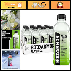 Electrolyte Hydration Drink with Coconut Water, Cucumber Lime Flavor, 20 Fl Oz,