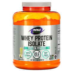 NOW Sports Whey 25g Protein Isolate 5lbs (Creamy Vanilla)