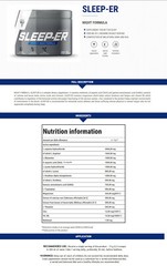 SLEEP-ER 225g Testosterone Booster Hormone Support Sleep Powder Anabolic