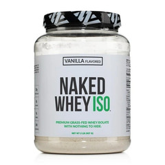 Naked Vanilla Whey Isolate, Grass Fed Protein, 24 Servings