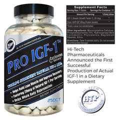 Hi-Tech Pharmaceuticals PRO IGF-1 250 Tablets Build Muscle & Improve Recovery