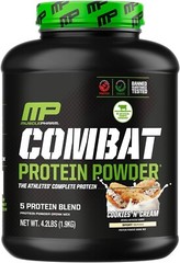 MusclePharm Combat Protein Powder – 4 lb, 52 Servings, Cookies & Cream