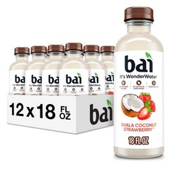 Antioxidant Infused Water Coconut Strawberry 18oz Bottle 12 Pack Beverage