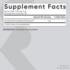 Creatine Monohydrate Powder – Gain Lean Muscle, Boost Performance, 90 Servings