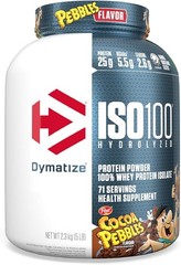 Dymatize Iso-100 5lb Whey Protein Isolate Cocoa Pebbles 71 Servings Clearance